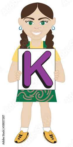 Letter K Girl