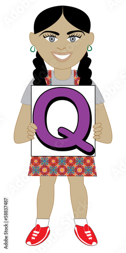 Letter Q Girl