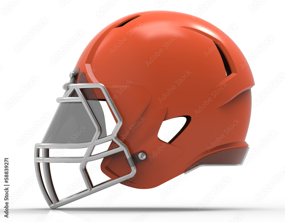 Naklejka premium American football helmet isolated on a white background