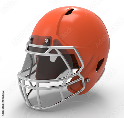 American football helmet isolated on a white background