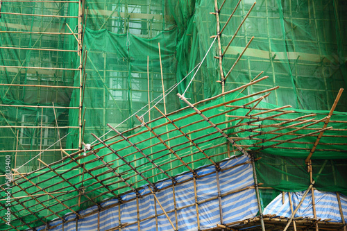 Photography Construction works in the city of Hong Kong, China