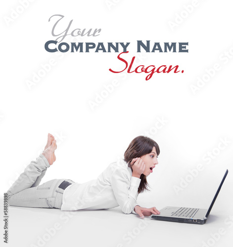Young woman with laptop