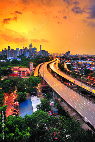 Kuala Lumpur City during sunset photo