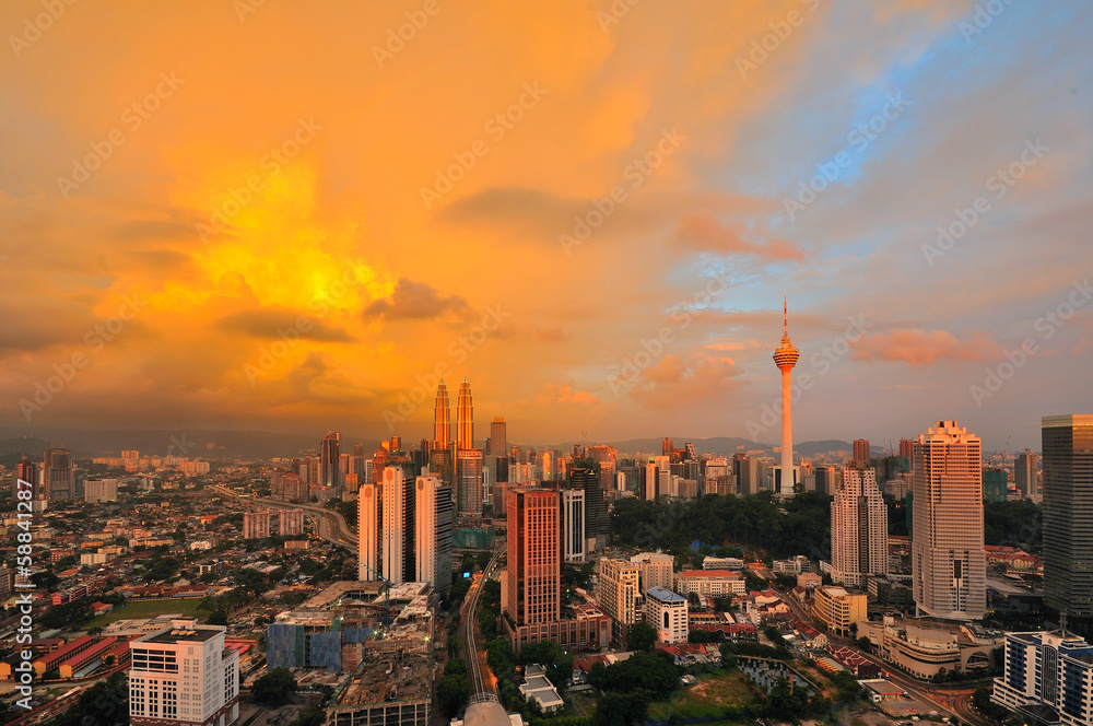 Kuala Lumpur City during sunset