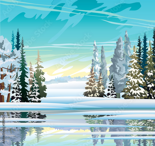 Winter landscape.