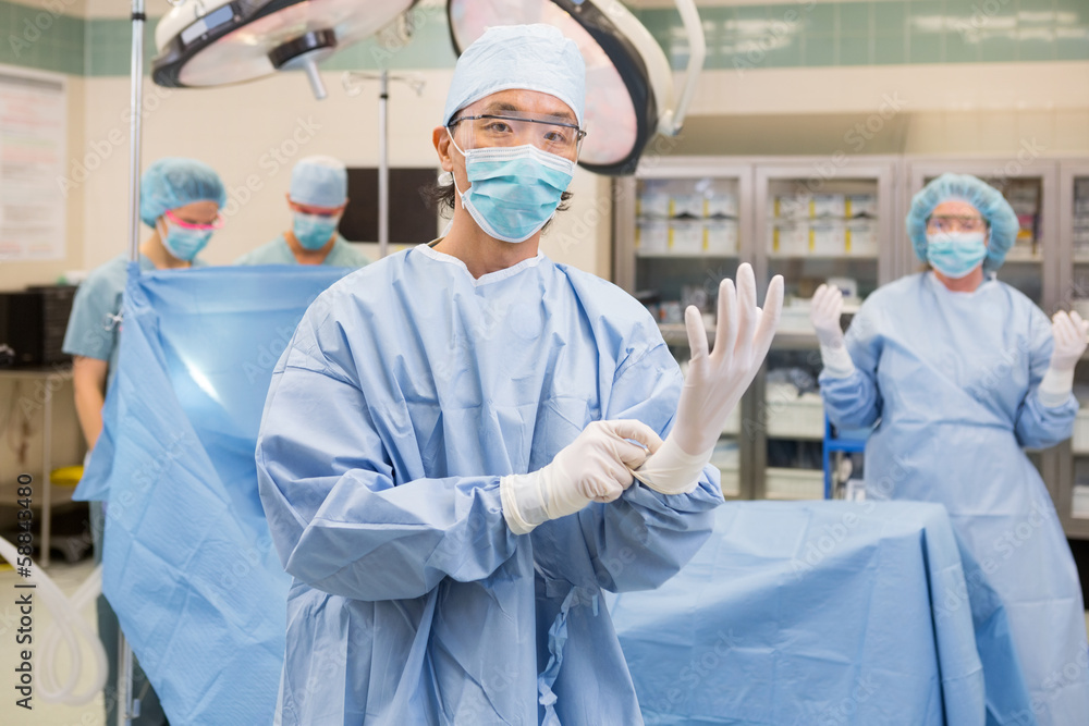Portrait of Surgeon in Operating Theater