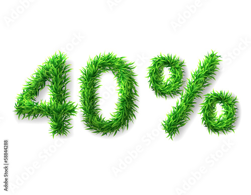 40 percent discount icon