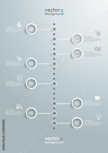 White Circles Timeline Infographic