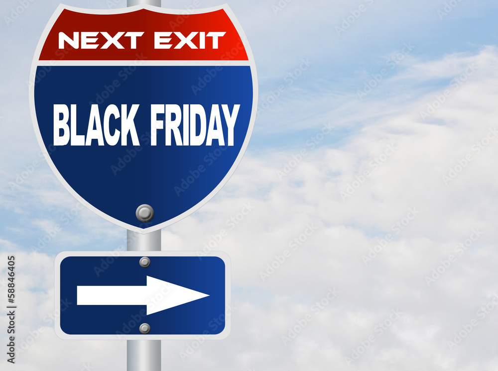 Black Friday road sign