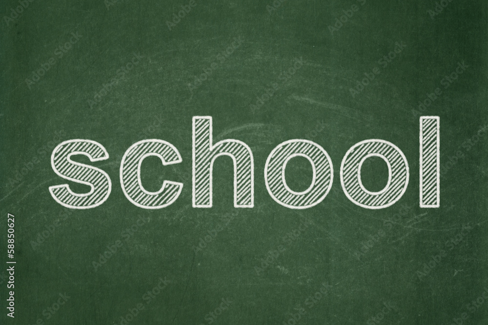 Obraz premium Education concept: School on chalkboard background