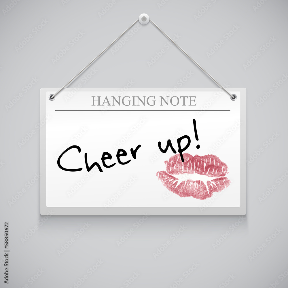 Hanging note board Adobe Stock
