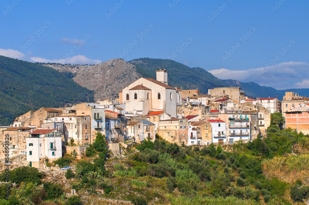 Panoramic view of Cagnano Varano. Puglia. Italy.