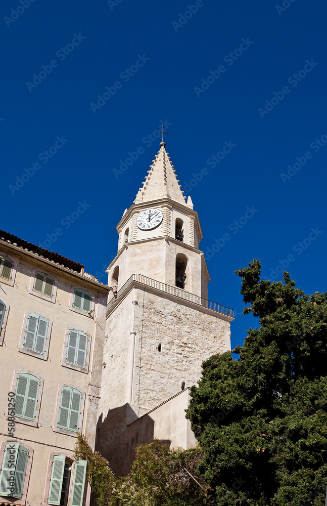 Bell tower of Church Notre-Dame-des-Accoules in Marseilles