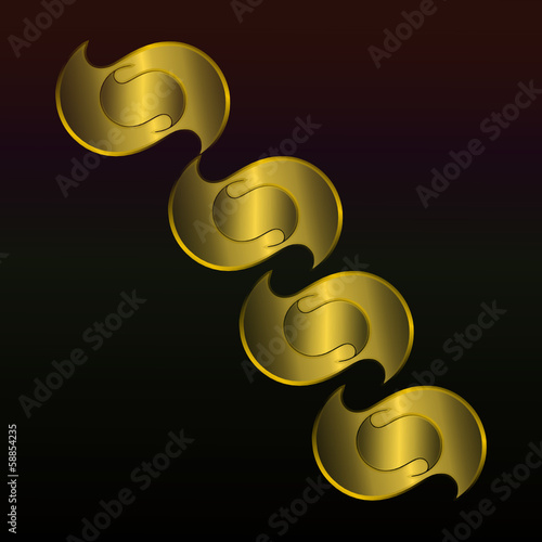 elegante goldene Schmuckelemente
