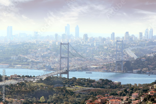 Stampa su tela Bridge over the Bosphorus