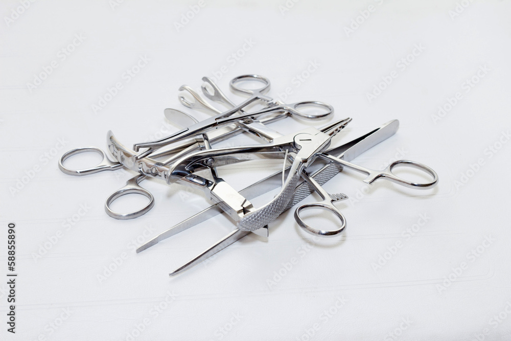 Fototapeta premium Medical tools for a permanent makeup and piercing