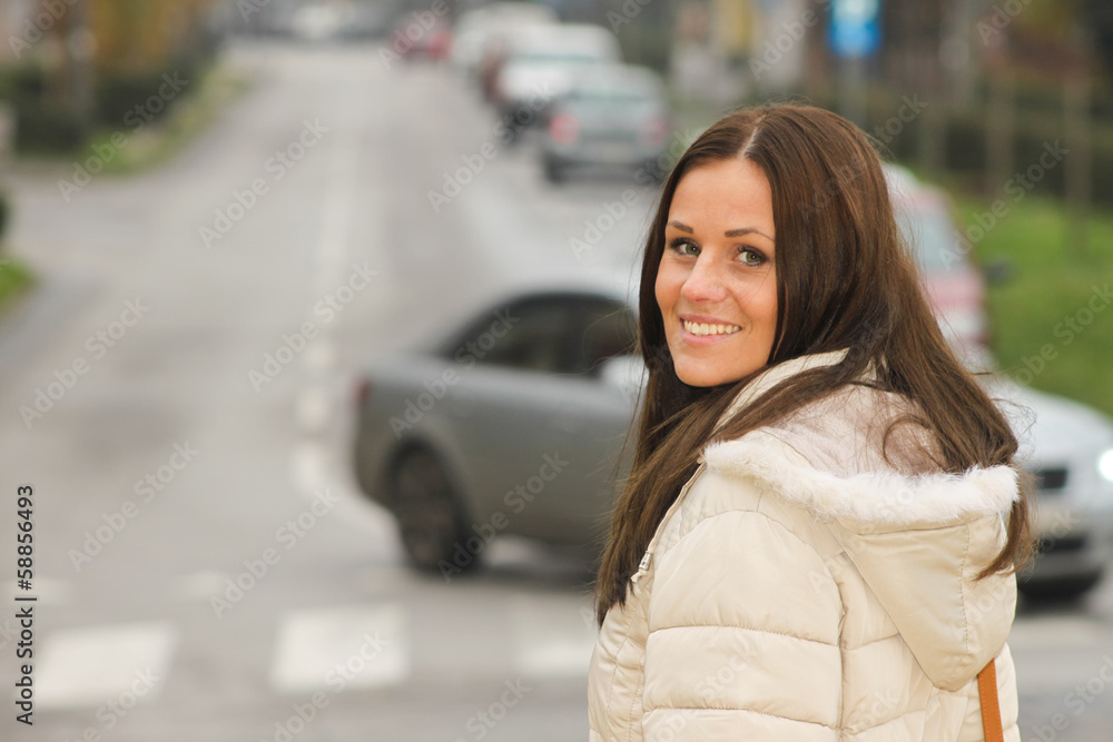 Fototapeta premium Lady in the city