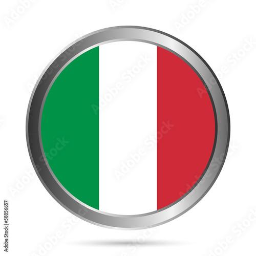 Italy flag button. The colors of the original.