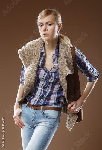 Androgynous beautiful young women as a beautiful men