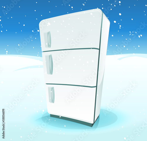 Fridge Inside North Pole Landscape