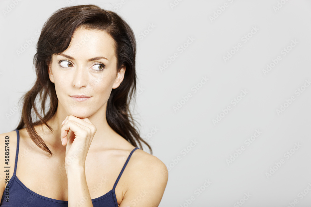 Woman looking to her left Woman looking to her left