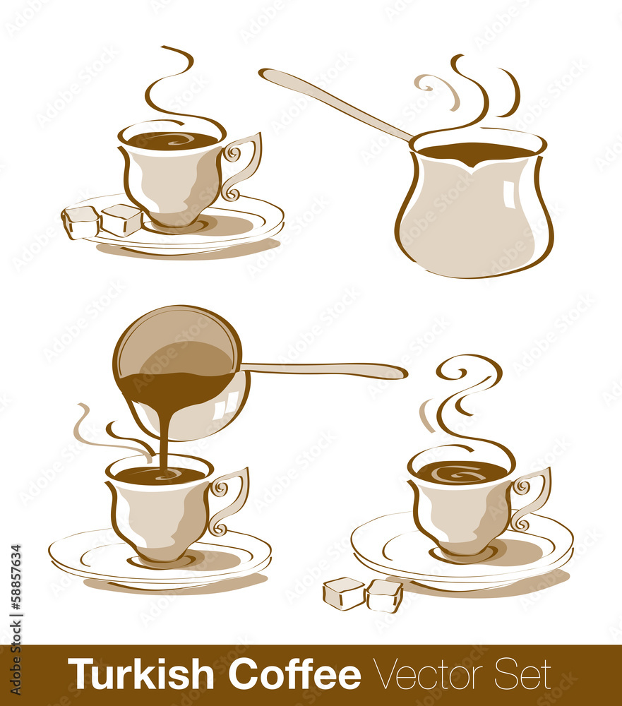 Obraz premium Turkish Coffee Vector