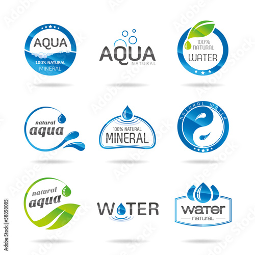 Water design elements & icon-Illustration