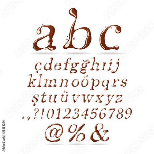 Chocolate Alphabet Lower Case Italic