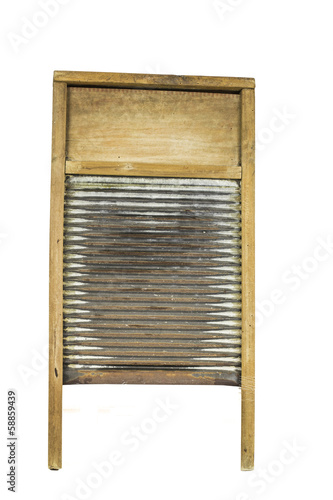 Antique Laundry Wash Board Isolated