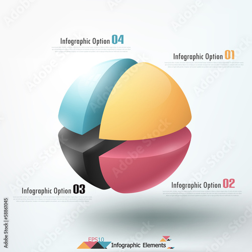 Modern infographics options banner.