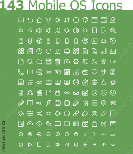 Operating system icon set