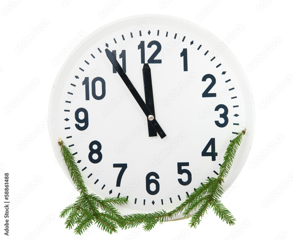 Fototapeta premium big clock isolated