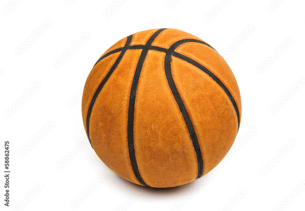 Fototapeta premium old basketball isolated