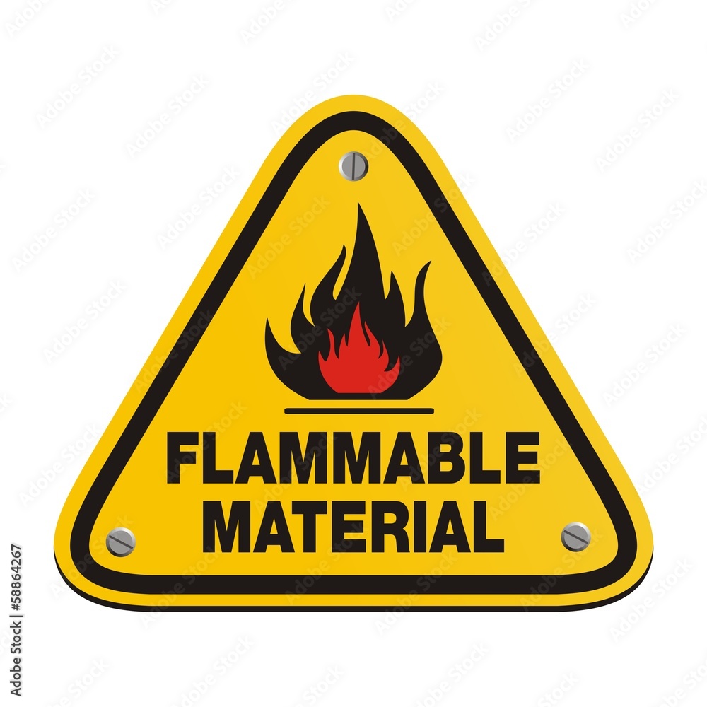 Obraz premium triangle sign - flammable material