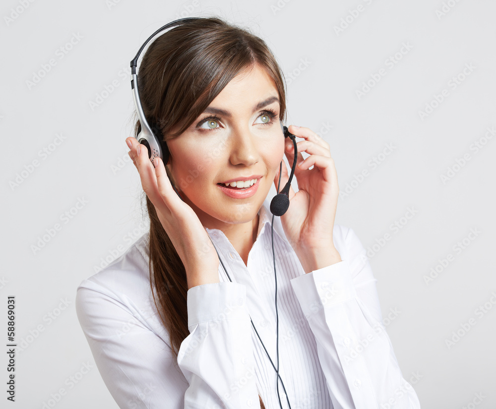 portrait of Woman customer service worker portrait of Woman customer service worker