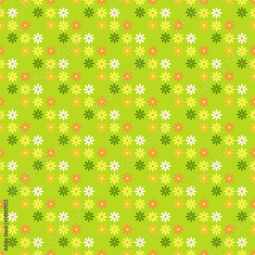 Abstract vector seamless pattern background with small flowers