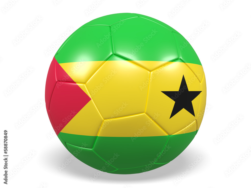 Football/soccer ball with a flag for Sao Tome and Principe Football/soccer ball with a flag for Sao Tome and Principe