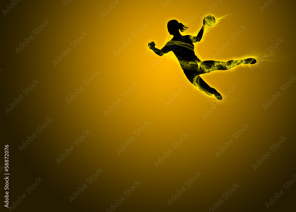 Woman handball background