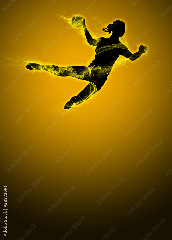 Woman handball background Woman handball background