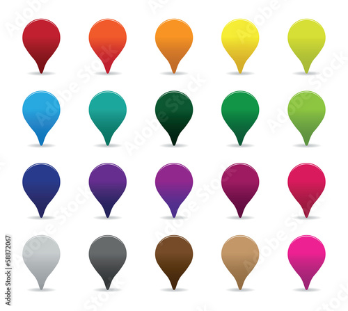 colourful pointer signs