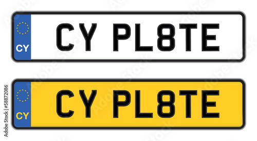 cyprus number plate