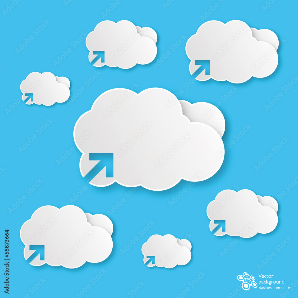 Cloud Service Background #Vector