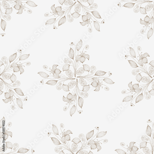 Fototapeta Naklejka Na Ścianę i Meble -  Seamless floral background