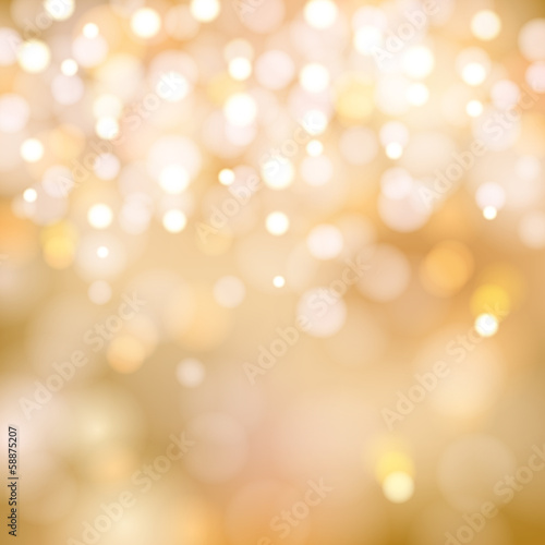 soft golden Christmas lights - festive bokeh background