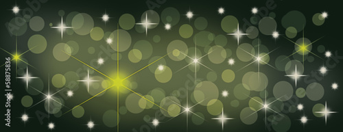 Christmas starry panorama banner for cover photo background