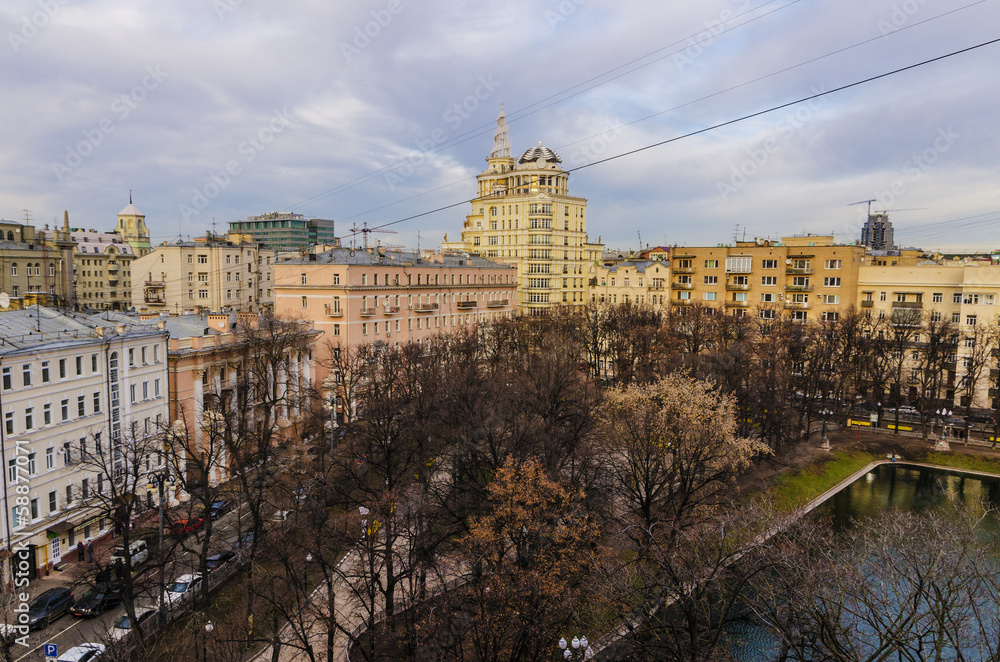 Historical center of Moscow. autumn Boulevard Historical center of Moscow. autumn Boulevard