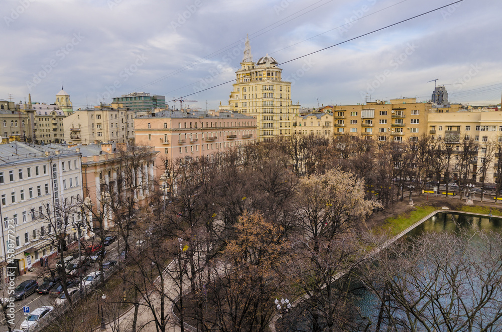 Historical center of Moscow. autumn Boulevard Historical center of Moscow. autumn Boulevard