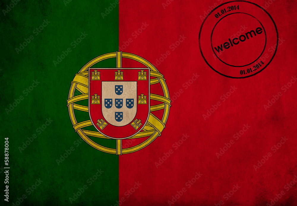 Obraz premium flag and stamp