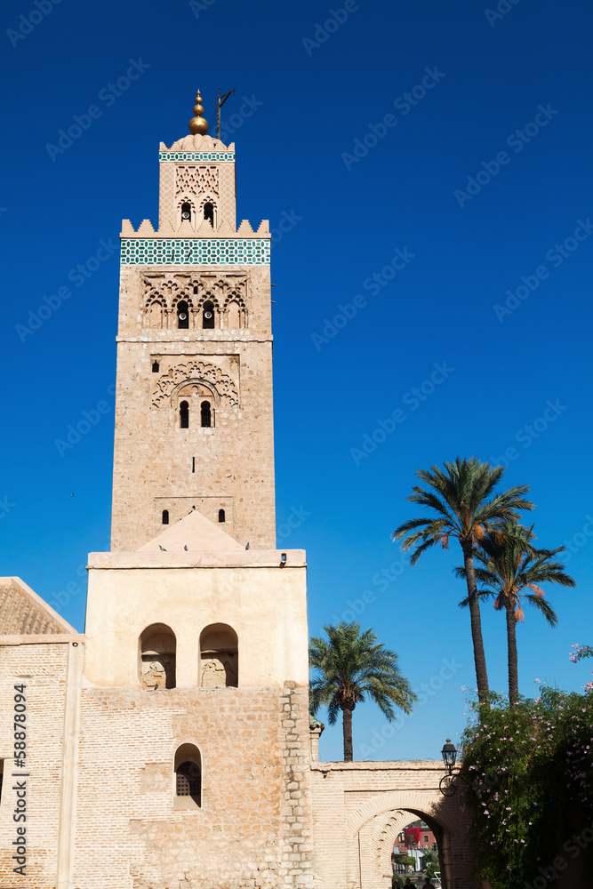 Minarett der Koutoubia Moschee in Marrakesch