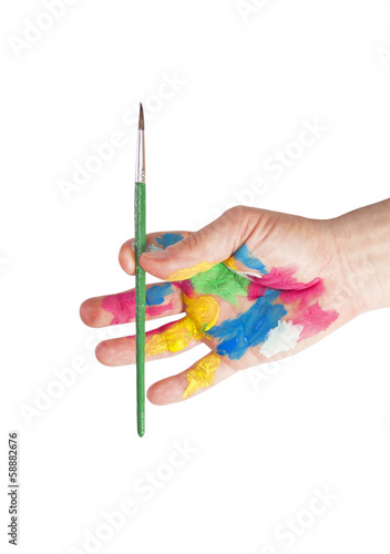 Paintbrush in hand